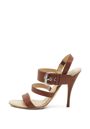 Moschino Pre-Owned buckle-strap heeled sandals - Brown