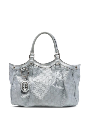 Gucci Pre-Owned 2016-2026 Medium Metallic Guccissima Sukey tote bag - Silver