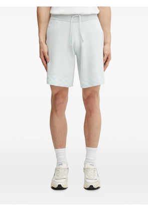 Filling Pieces Resort checkerboard-knit drawstring shorts - Blue