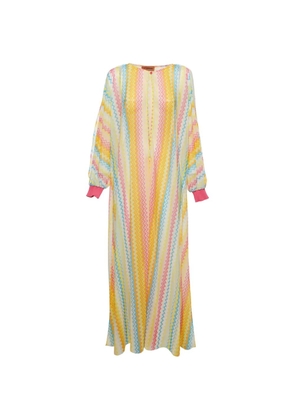 Missoni Pre-Owned zigzag sheer beach cover-up - Yellow