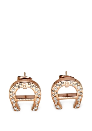 Aigner Vintage crystal-embellishment earrings - Gold