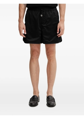 Filling Pieces mesh-knit drawstring shorts - Black