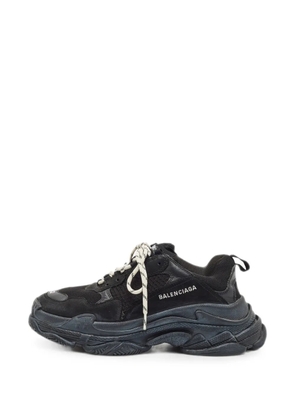Balenciaga Pre-Owned Triple S mesh nubuck leather sneakers - Black