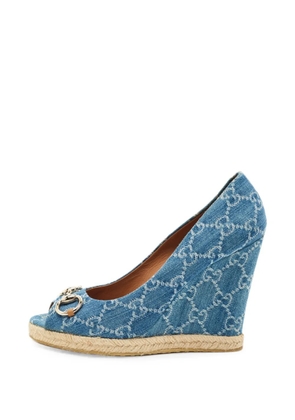 Gucci Pre-Owned Charlotte peep-toe pumps - Blue