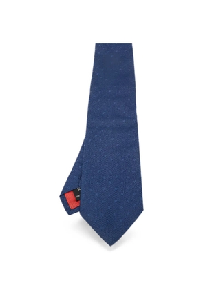 S.T. Dupont patterned silk tie - Blue