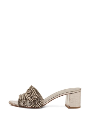 Gina Loren crystal-embellished sandals - Silver