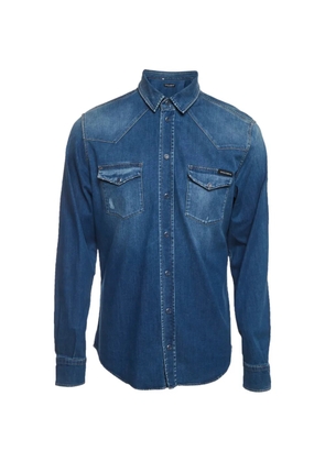 Dolce & Gabbana Pre-Owned chambray button-down shirt - Blue