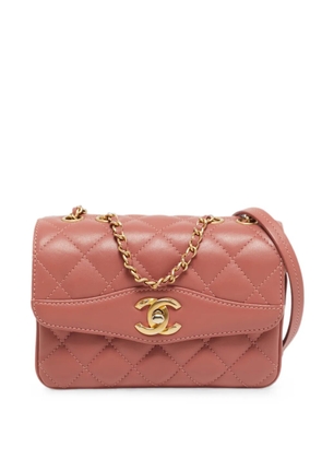 CHANEL Pre-Owned 2017-2018 Coco quilted CC turn-lock crossbody bag - Pink