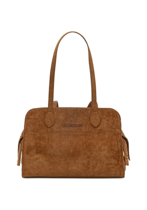 Love Moschino logo-debossed tote bag - Brown