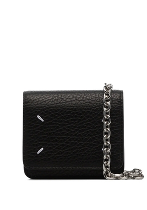 Maison Margiela small four-stitch wallet-on-chain - Black