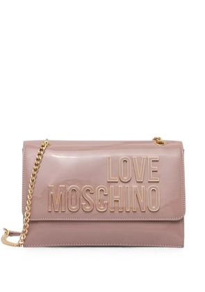 Love Moschino logo-lettering crossbody bag - Pink