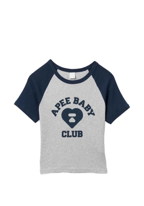 APEE™ by *A BATHING APE® Apee heart logo raglan-sleeve T-shirt - Grey