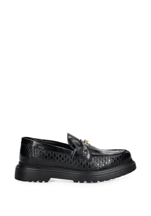 Filling Pieces woven-effect horsebit loafers - Black