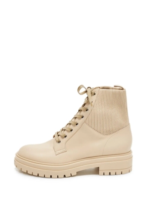 Gianvito Rossi Martis lace-up combat boots - Neutrals