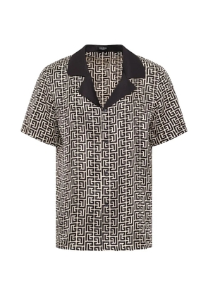 Balmain Monogram short-sleeve shirt - Green