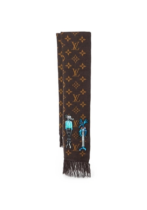 Louis Vuitton Pre-Owned Zoooom Adventures With Friends Monogram scarf - Brown