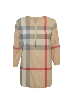 Burberry Pre-Owned check-pattern zip-front tunic - Neutrals