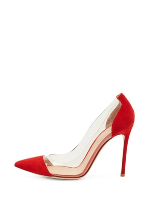 Gianvito Rossi suede panelled pumps - White