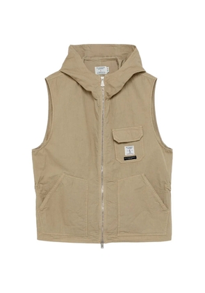 Roy Rogers Workwear x Engineered garments hooded zip-fastening vest - Neutrals
