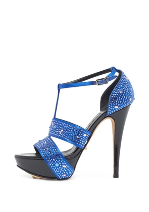 Gina Alicia crystal-embellished platform sandals - Blue