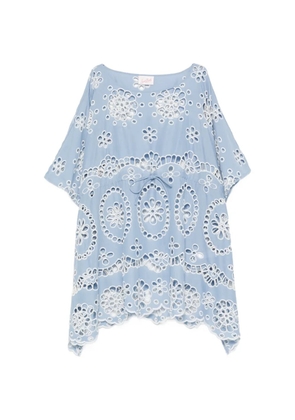 MC2 Saint Barth broderie-anglaise drawstring-waist kaftan - Blue