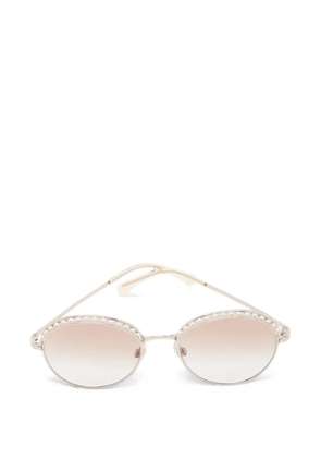 CHANEL Pre-Owned pearl-embellished sunglasses - Gold
