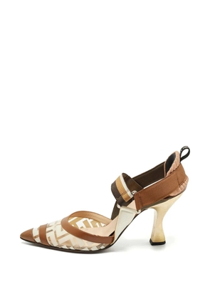 Fendi Pre-Owned Colibri slingback heeled pumps - Brown