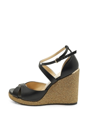Jimmy Choo Pre-Owned Alanah wedge sandals - Black