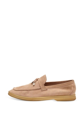 Loro Piana Pre-Owned Summer Charms Walk suede loafers - Neutrals