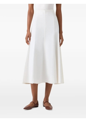 Akris Punto pleated flared midi skirt - White