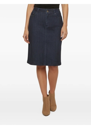 Dolce & Gabbana Pre-Owned dark-wash denim straight midi skirt - Blue