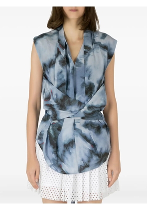 IRO tie-dye wrap top - Grey