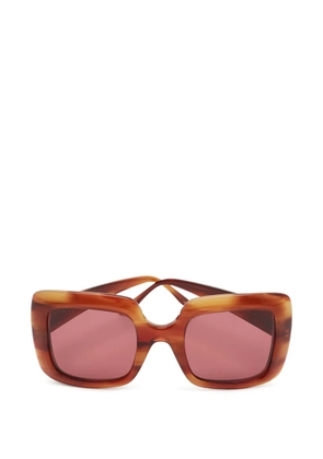 Gucci Pre-Owned Interlocking-G squared sunglasses - Brown