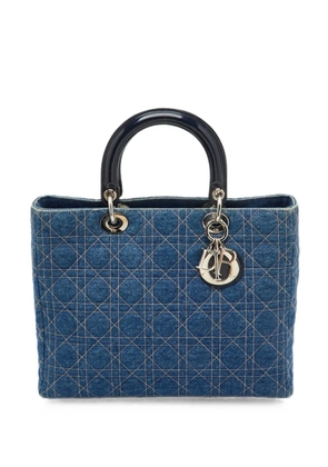 Christian Dior Pre-Owned 1997 large Lady Dior Cannage handbag - Blue