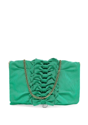 Red Valentino Vintage bow-appliqué chain clutch bag - Green