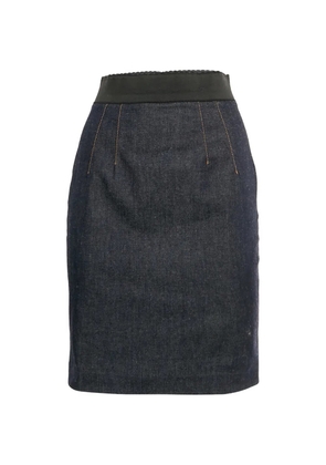 Dolce & Gabbana Pre-Owned zip-up pencil skirt - Blue
