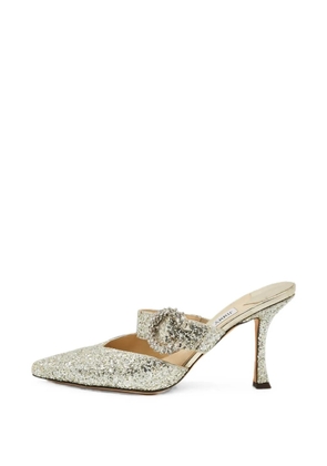Jimmy Choo Pre-Owned Marta crystal-embellished mules - Silver