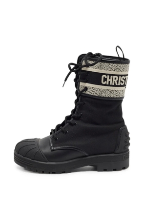 Christian Dior Pre-Owned D-Major lace-up combat boots - Black