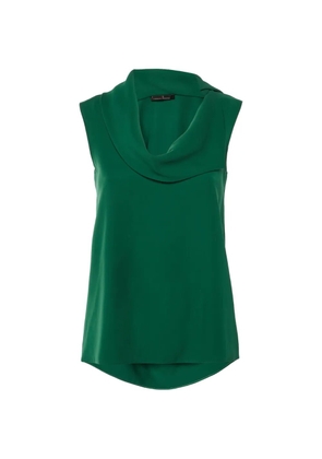 Carolina Herrera Vintage drape-neck sleeveless blouse - Green