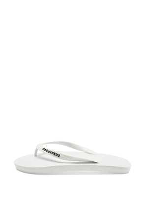 DSQUARED2 logo flip flops - White