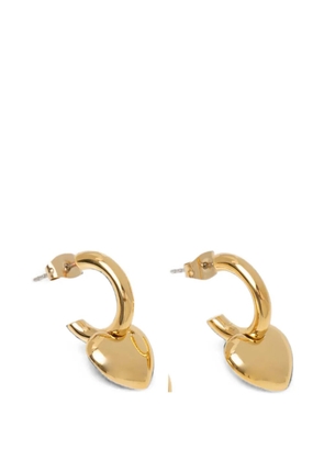 Chiara Ferragni heart-pendant hoop earrings - Gold