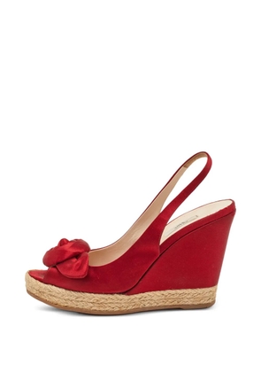 Prada Pre-Owned Rose slingback espadrilles - Red