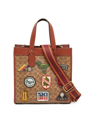Coach Field patchwork tote bag - Brown