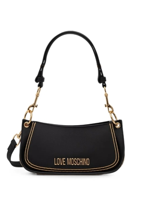 Love Moschino logo-lettering contrast-stitch tote bag - Black