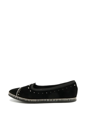 Giuseppe Zanotti Vintage Otium studded velvet ballet flats - Black