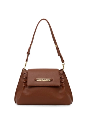 Love Moschino logo-lettering shoulder bag - Brown