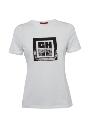 Carolina Herrera Vintage logo-embroidered T-shirt - White