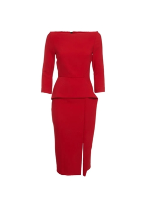 Roland Mouret peplum midi dress - Red