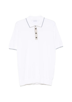 Pal Zileri contrast-trim short-sleeve polo shirt - White