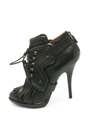 Givenchy Pre-Owned fringe-detail ankle boots - Black
